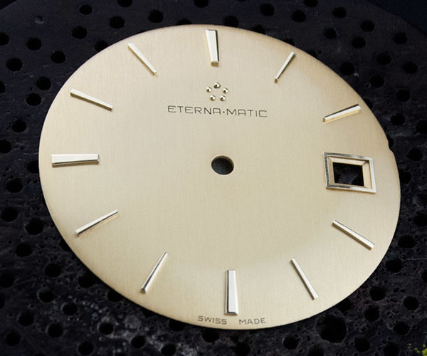 Restauración esfera de reloj Eterna-Matic.