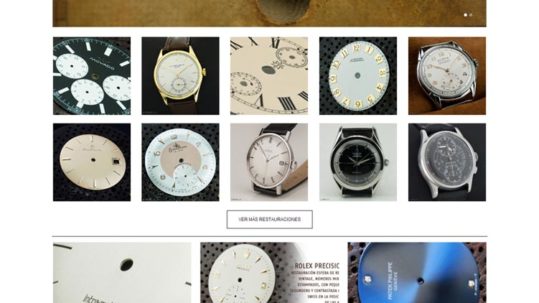 Diseño Gráfico nueva web para taller de relojería especializado en la restauración de relojes