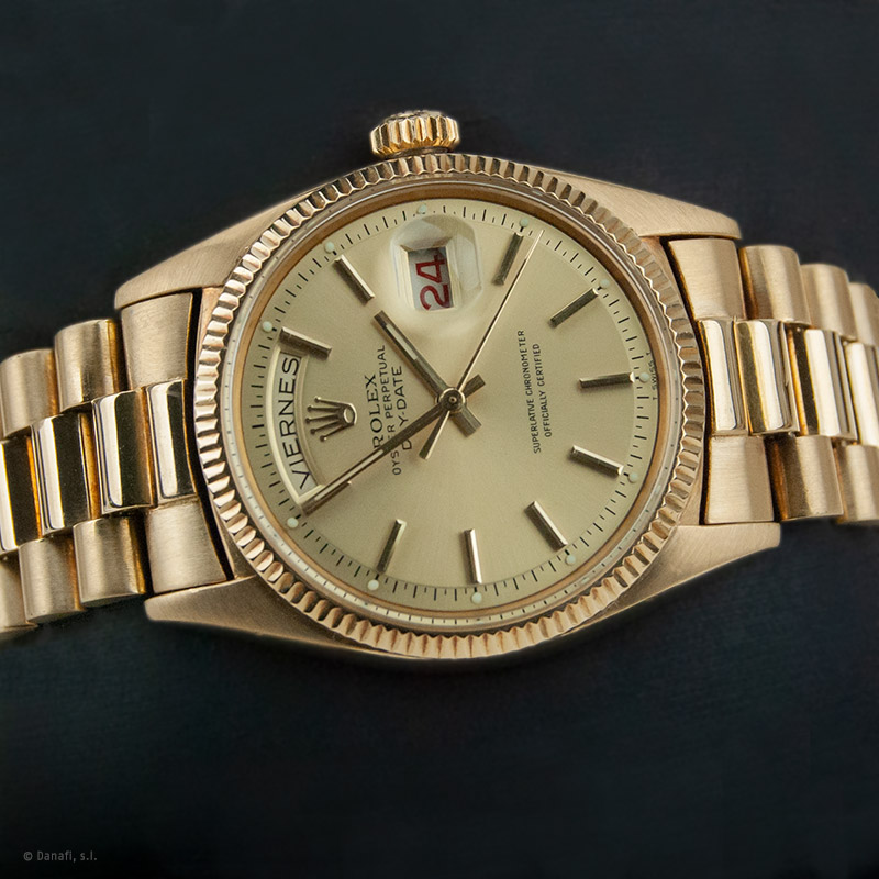 Rolex President: reparar y restaurar reloj.