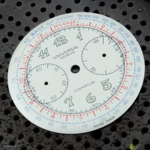 Universal Genève Compur: restauración esfera reloj vintage.